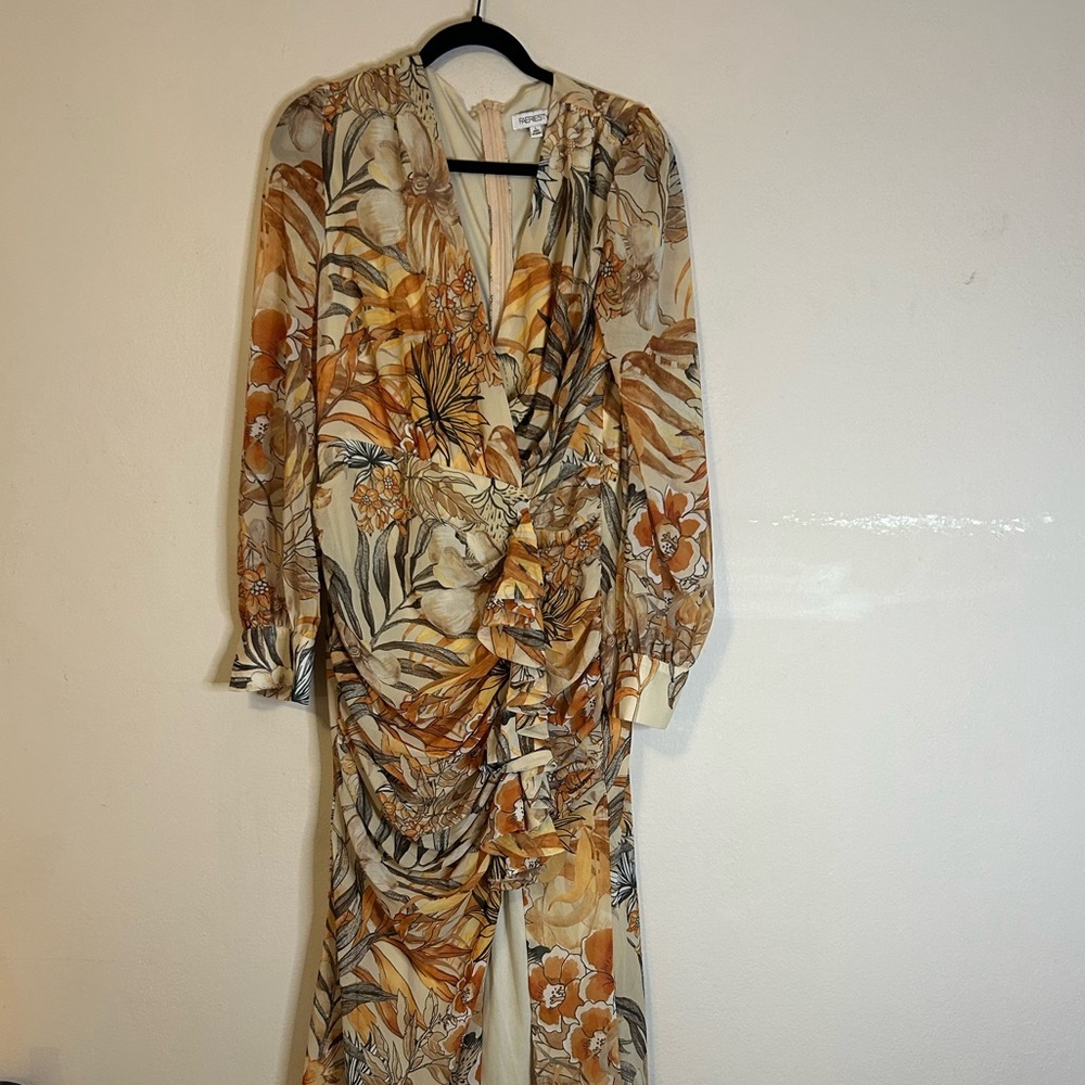 Faeriesty Floral Silt V Neck Maxi Dress